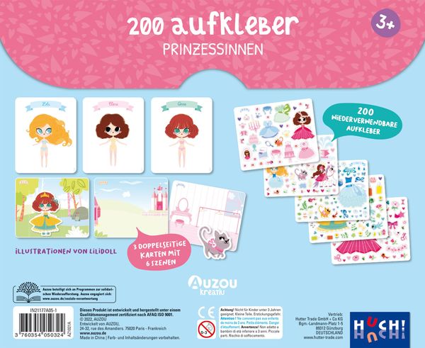 Produktbild: 200 Aufkleber - Prinzessinnen