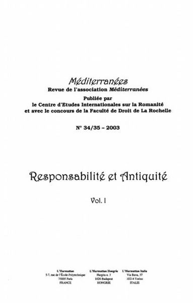 Produktbild: Responsablite et antiquite
