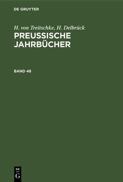 Produktbild: Preußische Jahrbücher. Band 48