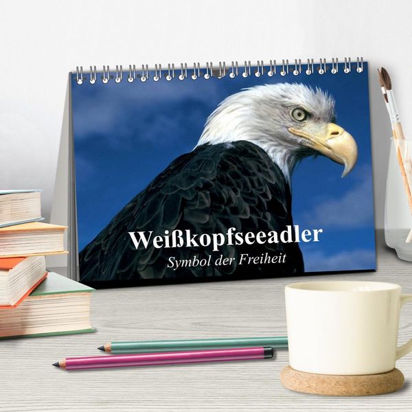 Produktbild: Wei&szlig;kopfseeadler. Symbol der Freiheit (Tischkalender 2026 DIN A5 quer), CALVENDO Monatskalender
