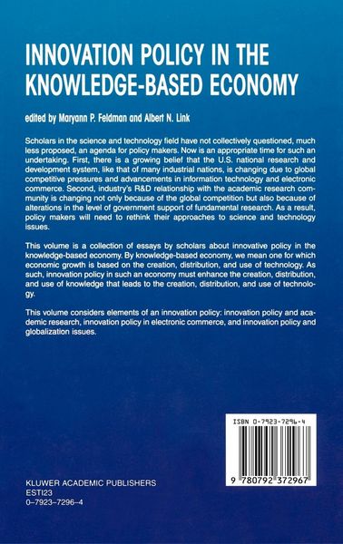 Produktbild: Innovation Policy in the Knowledge-Based Economy