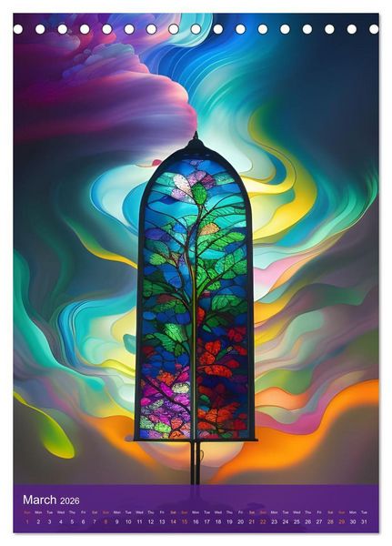 Produktbild: Prismatic Visions (Desk Calendar 2026 DIN A5 portrait), CALVENDO 12 Month DeskCalendar