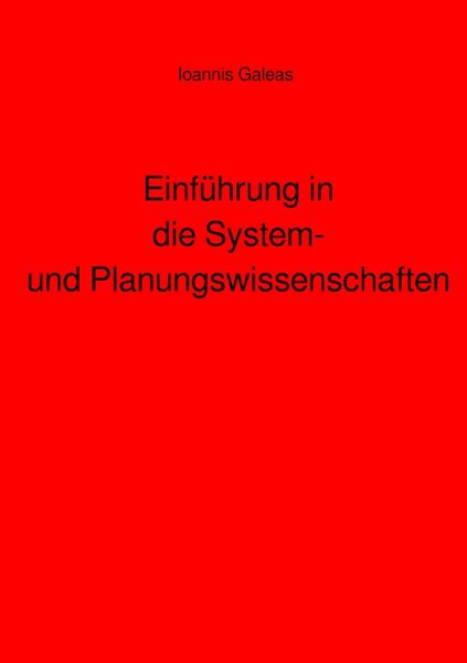Produktbild: Einf&uuml;hrung in die System- und Planungswissenschaften