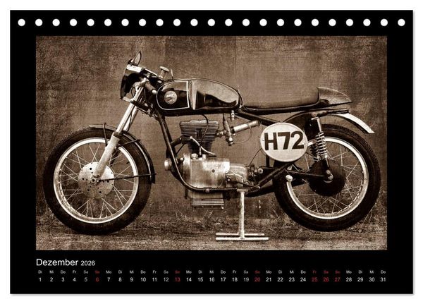 Produktbild: Motorrad Oldtimer (Tischkalender 2026 DIN A5 quer), CALVENDO Monatskalender