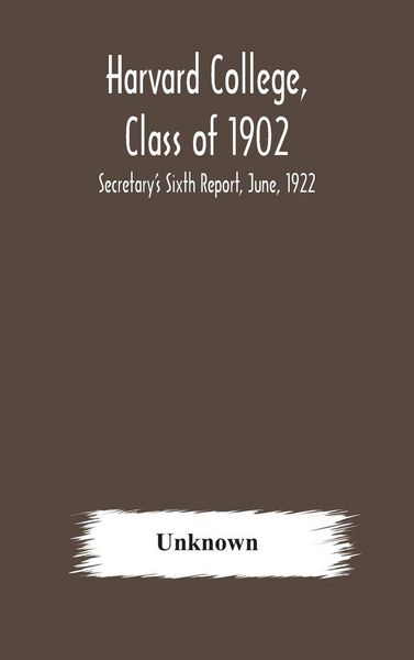Produktbild: Harvard College, Class Of 1902
