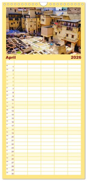 Produktbild: Familienplaner 2026 - Faszinierendes Marokko mit 5 Spalten (Wandkalender, 21 x 45 cm) CALVENDO