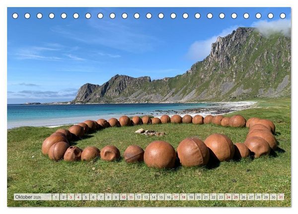 Produktbild: Wandern in Norwegen - Einklang von Gebirge und Meer (Tischkalender 2026 DIN A5 quer), CALVENDO Monatskalender