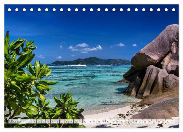 Produktbild: Die Seychellen - ganz nah am Paradies (Tischkalender 2026 DIN A5 quer), CALVENDO Monatskalender