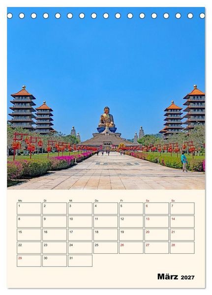 Produktbild: Taiwan &ndash; Traumreise durch Asiens Geheimtipp (Tischkalender 2027 DIN A5 hoch), CALVENDO Monatskalender