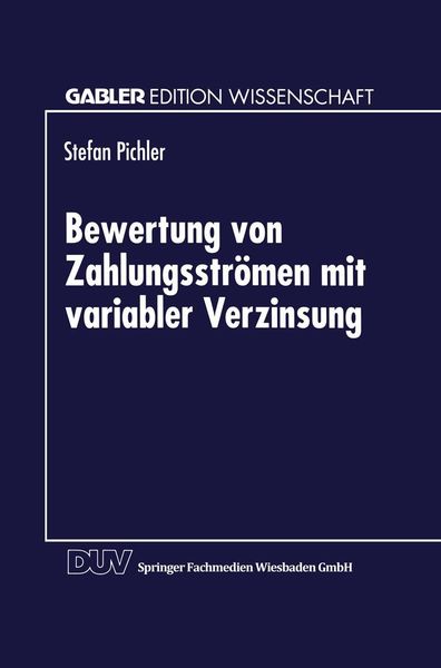 Produktbild: Bewertung von Zahlungsstr&ouml;men mit variabler Verzinsung