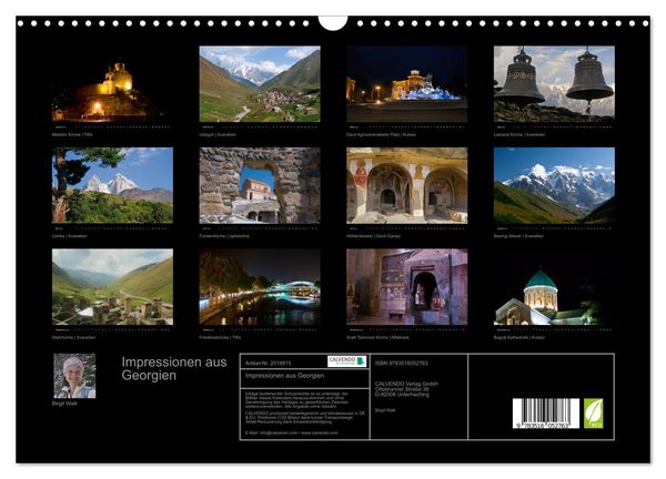 Produktbild: Impressionen aus Georgien (Wandkalender 2026 DIN A3 quer), CALVENDO Monatskalender