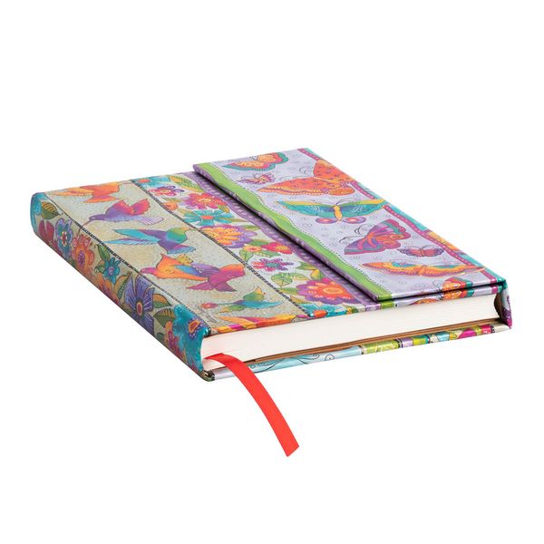 Produktbild: Hardcover Notizbuch Kolibri und Schmetterlinge, Midi, Unliniert
