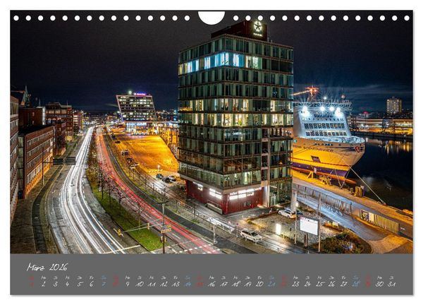 Produktbild: So sch&ouml;n ist Kiel im Dunkeln (Wandkalender 2026 DIN A4 quer), CALVENDO Monatskalender