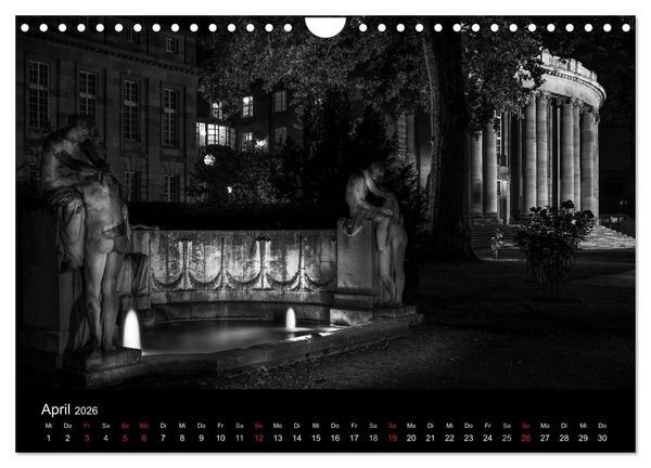 Produktbild: Stuttgart bei Nacht (Wandkalender 2026 DIN A4 quer), CALVENDO Monatskalender