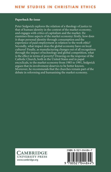 Produktbild: The Market Economy and Christian Ethics