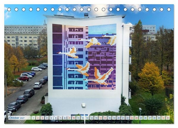 Produktbild: Streetart in Halle an der Saale (Tischkalender 2027 DIN A5 quer), CALVENDO Monatskalender