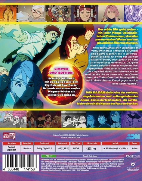 Produktbild: DAN DA DAN - Staffel 2, Volume 2 LTD. - Mit Fan-Poster, Artcards und Magnet-Sticker
