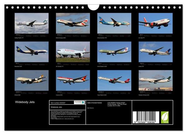 Produktbild: Widebody Jets (Wall Calendar 2027 DIN A4 landscape), CALVENDO 12 Month Wall Calendar