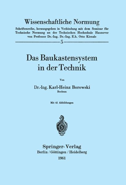Produktbild: Das Baukastensystem in der Technik
