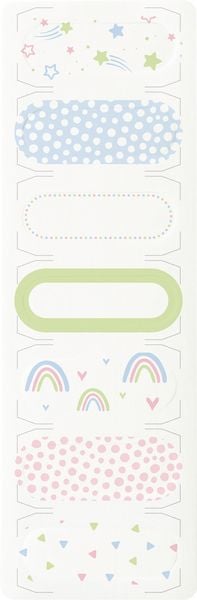 Produktbild: COLOP MARKY Aufb&uuml;geletiketten Set, 28 St&uuml;ck iron-on Labels, 7 Motive