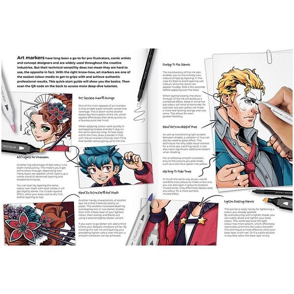 Produktbild: Spektrum Noir/Fan Art DIY Sets Zeichnen Kreativ Set Illustration, sortierte Farben, Manga- und Comic-Helden, 1 Packung