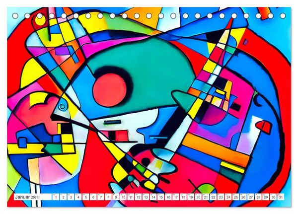 Produktbild: Expressionismus - Farbenspiel der Kunst (Tischkalender 2026 DIN A5 quer), CALVENDO Monatskalender