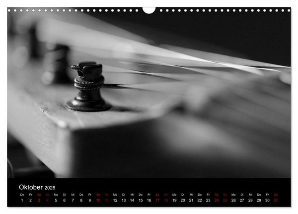 Produktbild: Regelwerke - Details alter E-Gitarren (Wandkalender 2026 DIN A3 quer), CALVENDO Monatskalender