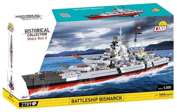 COBI Historical Collection 4841 - Bismarck Schlachtschiff WWII, 2789 Klemmbausteine