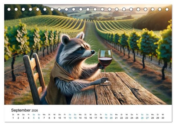 Produktbild: Lustige Waschb&auml;ren (Tischkalender 2026 DIN A5 quer), CALVENDO Monatskalender