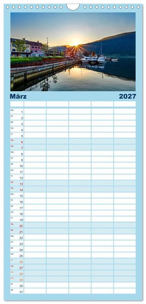 Produktbild: Familienplaner 2027 - K&ouml;nigsroute Norwegens mit 5 Spalten (Wandkalender, 21 x 45 cm) CALVENDO