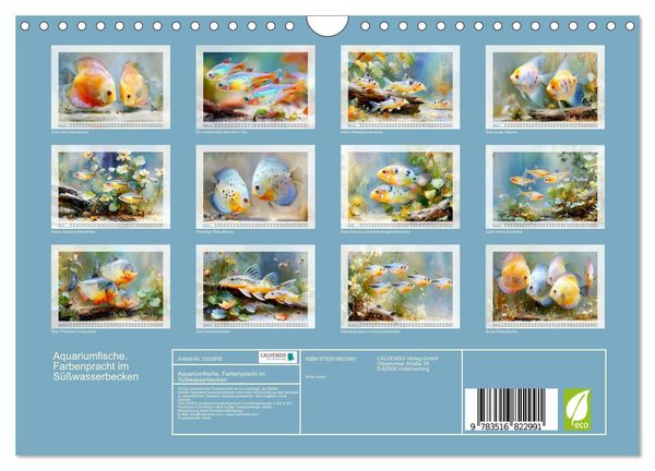 Produktbild: Aquariumfische. Farbenpracht im S&uuml;&szlig;wasserbecken (Wandkalender 2027 DIN A4 quer), CALVENDO Monatskalender