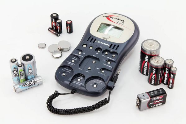 Produktbild: Ansmann Batterietester Energy-Check LCD Messbereich (Batterietester) 1,2 V, 1,5 V, 3 V, 9 V, 12 V Akku, Batterie 4000392