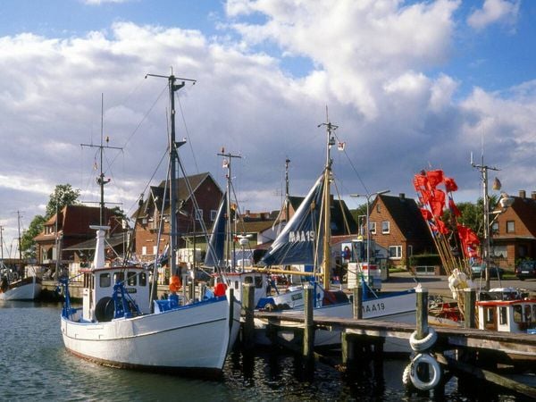 Produktbild: CALVENDO Puzzle Fischhafen Maasholm, Ostsee | 1000 Teile Lege-Gr&ouml;&szlig;e 64 &times; 48 cm Foto-Puzzle f&uuml;r gl&uuml;ckliche Stunden