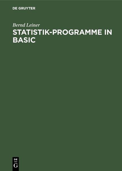Produktbild: Statistik-Programme in BASIC