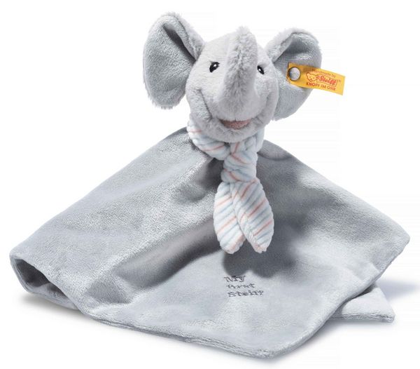Produktbild: Steiff 242724 - My first Steiff Ellie Elefant Schmusetuch, hellgrau, Pl&uuml;sch, 26 cm