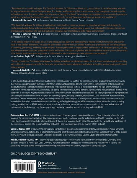 Produktbild: The Therapist's Notebook for Children and Adolescents