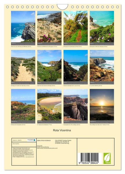 Produktbild: Rota Vicentina (Wandkalender 2026 DIN A4 hoch), CALVENDO Monatskalender
