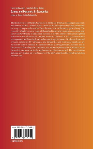 Produktbild: Games and Dynamics in Economics