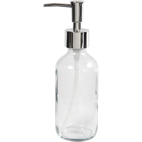 Produktbild: Creativ Company Seifenspender, H 19,3 cm, D 6,3 cm, 230 ml, Transparent, 1 Stk