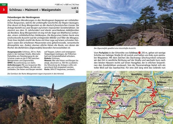 Produktbild: ROTHER Wanderf&uuml;hrer Vogesen. 60 Touren zu Panoramagipfeln, Felsen, Seen und Burgen zwischen Elsass und Lothringen