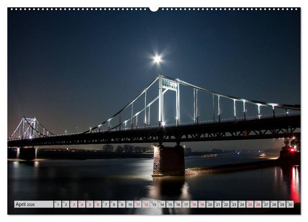 Produktbild: Es wird Nacht in Duisburg (Wandkalender 2026 DIN A2 quer), CALVENDO Monatskalender
