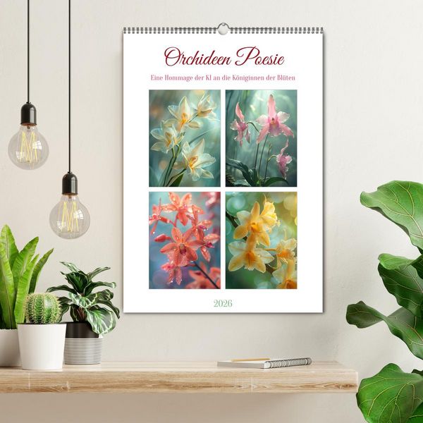 Produktbild: Orchideen Poesie (Wandkalender 2026 DIN A2 hoch), CALVENDO Monatskalender