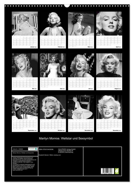 Produktbild: Marilyn Monroe. Weltstar und Sexsymbol (Wandkalender 2026 DIN A2 hoch), CALVENDO Monatskalender