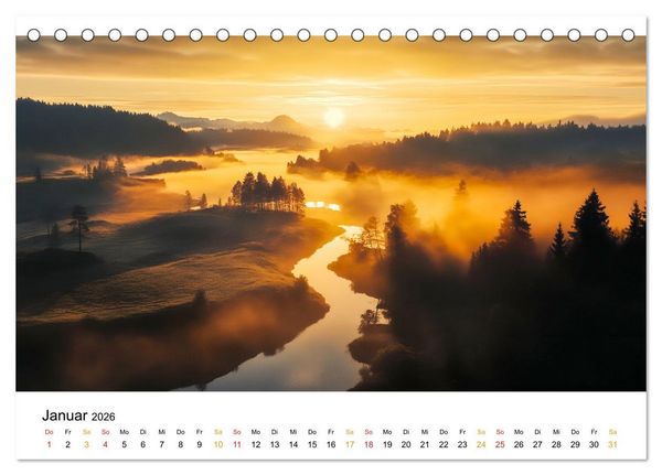 Produktbild: Mystischer Nebel (Tischkalender 2026 DIN A5 quer), CALVENDO Monatskalender