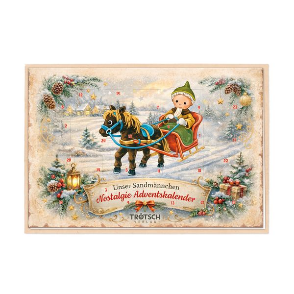 Produktbild: TR&Ouml;TSCH - Unser Sandm&auml;nnchen Adventskalenderkarte Nostalgie