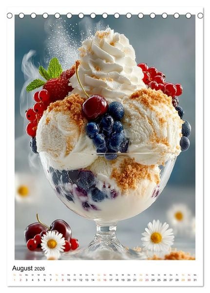 Produktbild: Lecker Eis (Tischkalender 2026 DIN A5 hoch), CALVENDO Monatskalender