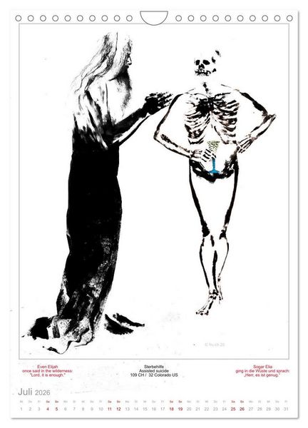 Produktbild: TOTENTANZ HERRENWAHL Haiku Zenga Photo DANCE OF DEATH MEN'S CHOICE (Wandkalender 2026 DIN A4 hoch), CALVENDO Monatskalender