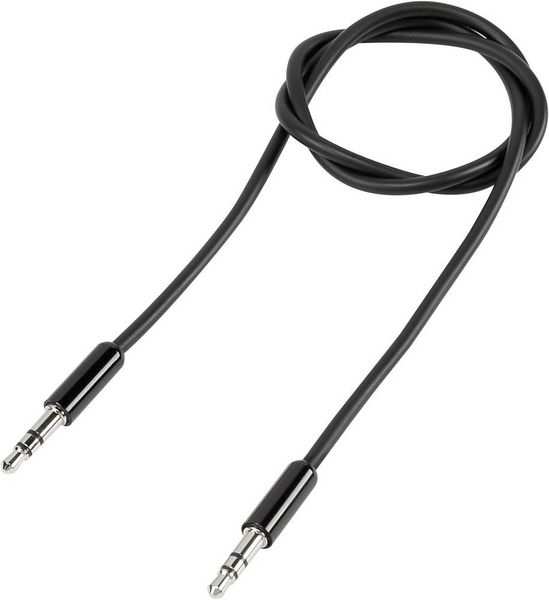Produktbild: SpeaKa Professional SP-7870044 Klinke Audio Anschlusskabel [1x Klinkenstecker 3.5 mm - 1x Klinkenstecker 3.5 mm] 1.00 m Schwarz SuperSoft-Ummantelung