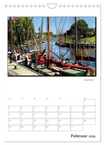 Produktbild: Ostfriesland - die bezaubernden alten H&auml;fen / Planer (Wandkalender 2026 DIN A4 hoch), CALVENDO Monatskalender