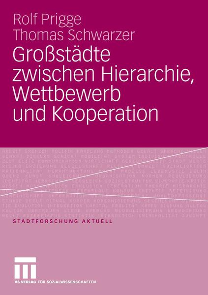 Produktbild: Gro&szlig;st&auml;dte zwischen Hierarchie, Wettbewerb und Kooperation